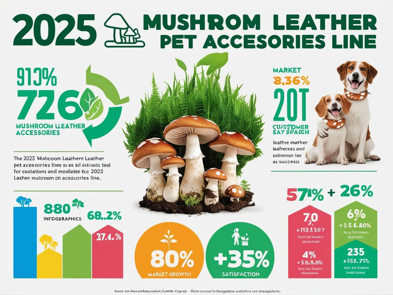 Latest company Cases about Case Study: The Success of Mushroom Leather Pet Accessories Line  Introduction: In 2025's pet product market, sustainabi
